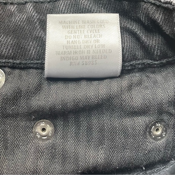 Carmar Emilia Sturgis Black Distressed Spike Studded Fray Hem Jeans size 23 - Picture 11 of 11